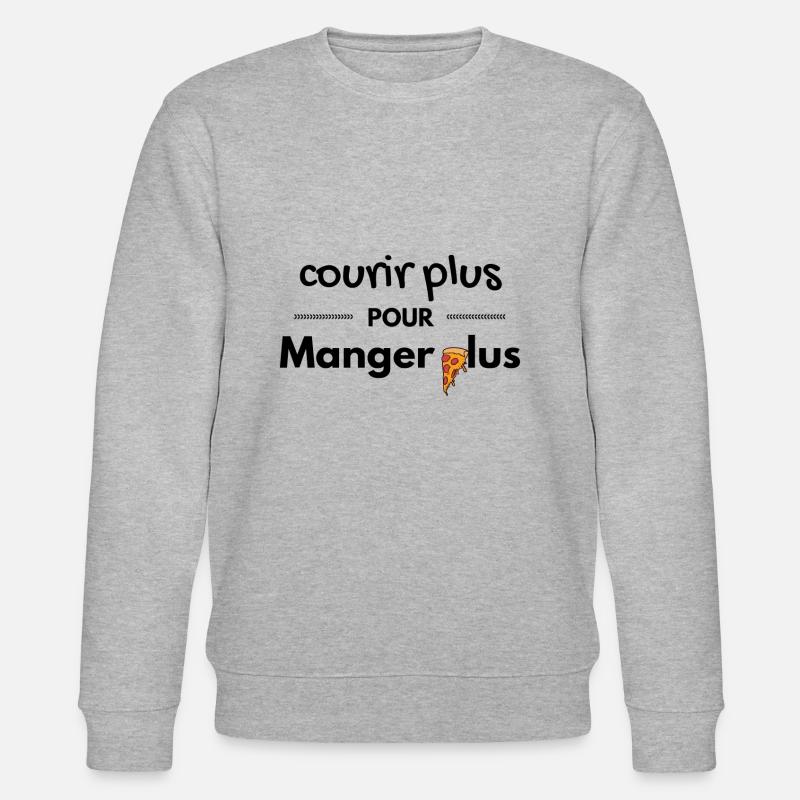 courir plus pour manger plus - Sweat bio CHANGER Stanley/Stella Unisexe - gris chiné