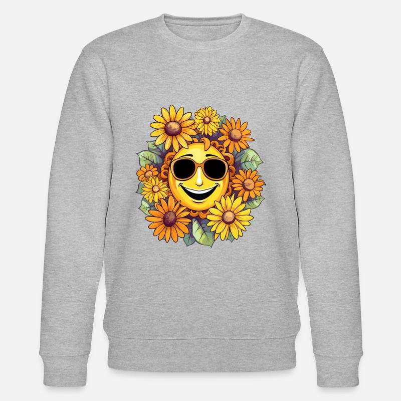 HIPPIE DESIGN - Stanley/Stella Unisex Bio-Sweatshirt CHANGER  - Grau meliert