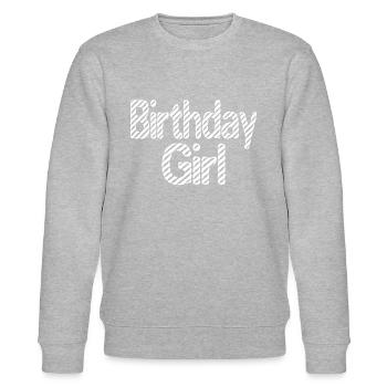 Birthday Girl - Stanley/Stella Unisex Bio-Sweatshirt CHANGER  - Grau meliert - Vorne - Nik (191cm) & Marisol (170cm)