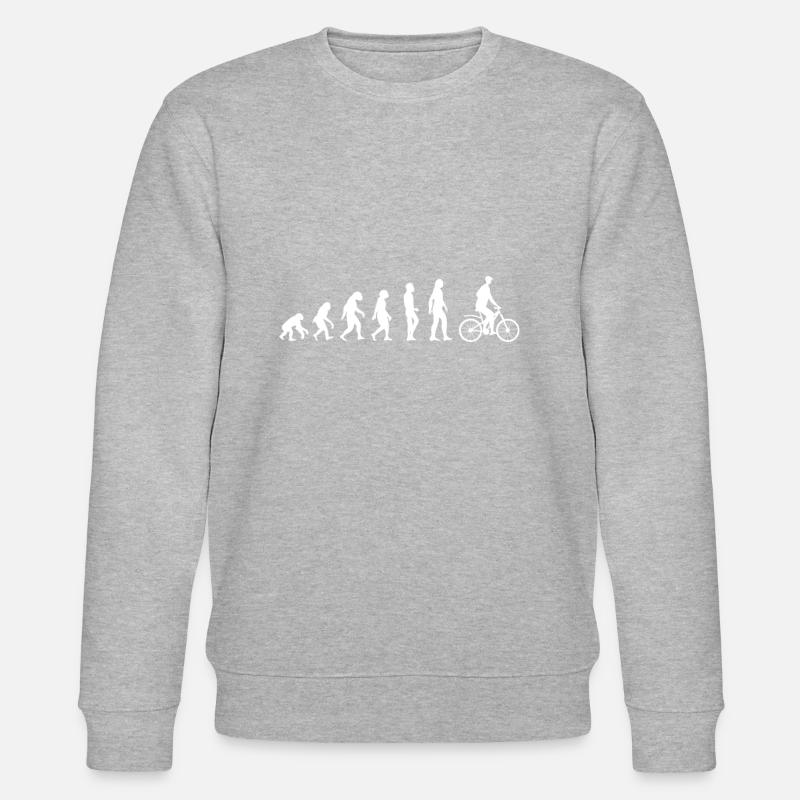 evolution cycling bike - Stanley/Stella CHANGER Unisex Organic Sweatshirt - heather grey