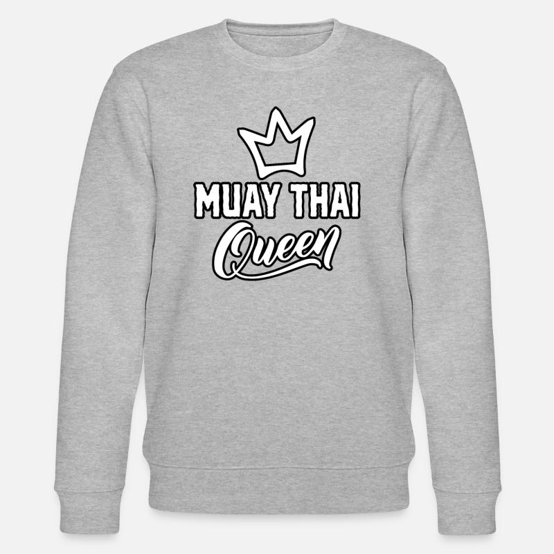 Muay Thai Königin - Stanley/Stella Unisex Bio-Sweatshirt CHANGER  - Grau meliert