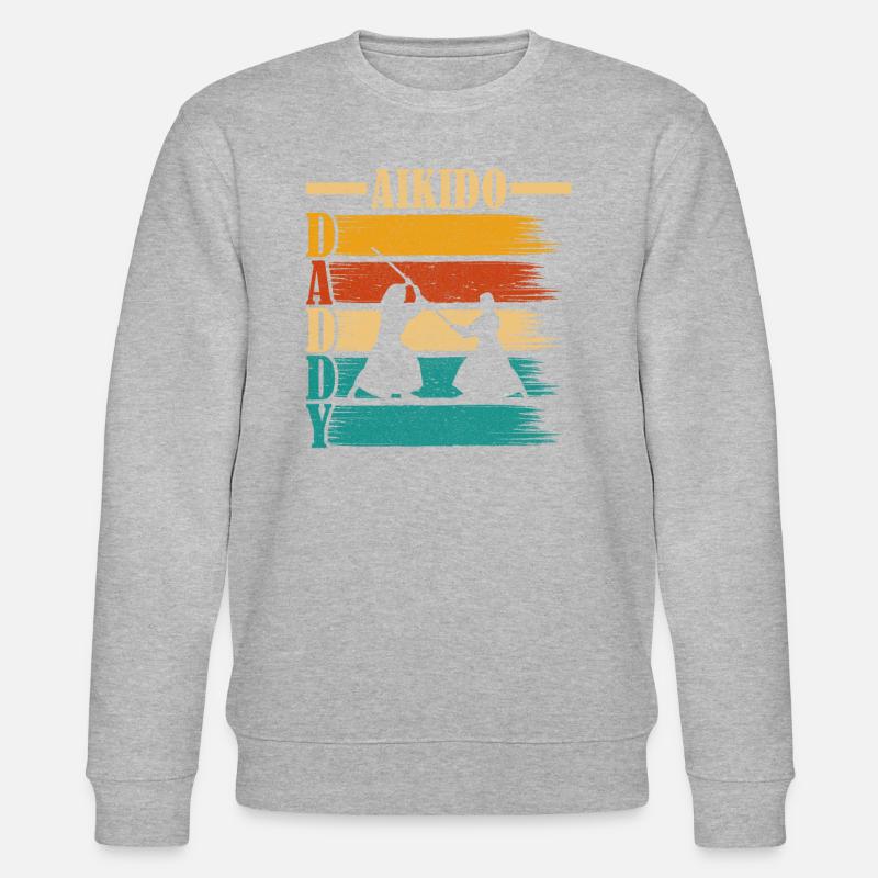 Aikido Papa - Stanley/Stella Unisex Bio-Sweatshirt CHANGER - Grau meliert