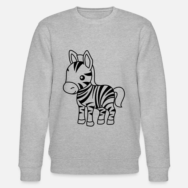 Zebra Comic Tier - Stanley/Stella Unisex Bio-Sweatshirt CHANGER  - Grau meliert