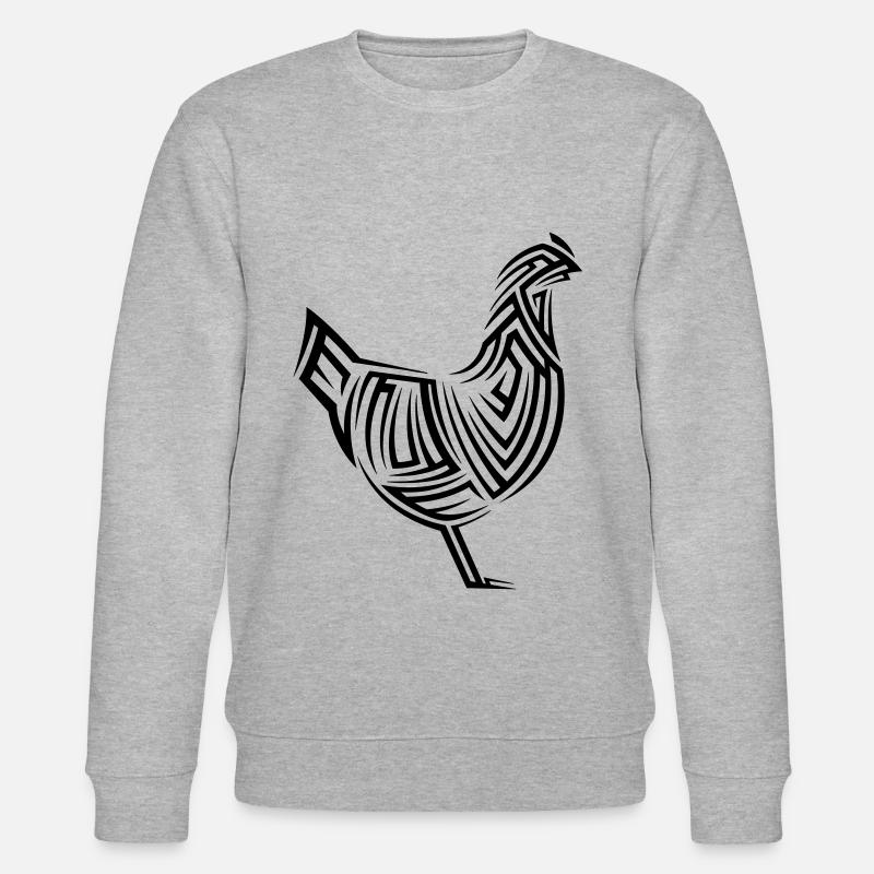 Huhn Tribal Tattoo - Stanley/Stella Unisex Bio-Sweatshirt CHANGER  - Grau meliert