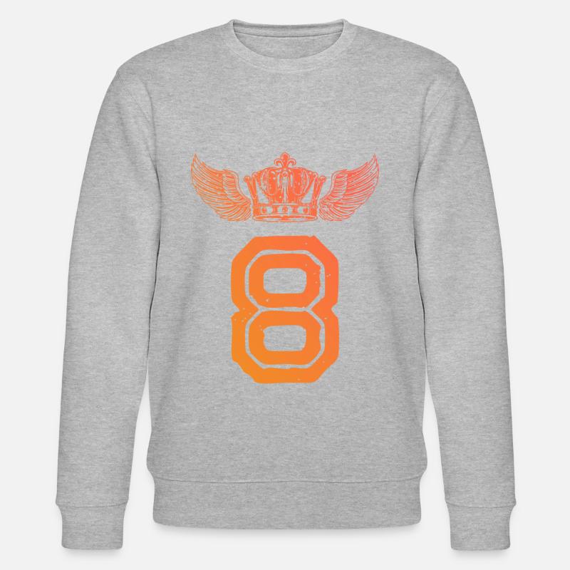 8 Couronne numérique - Sweat bio CHANGER Stanley/Stella Unisexe - gris chiné