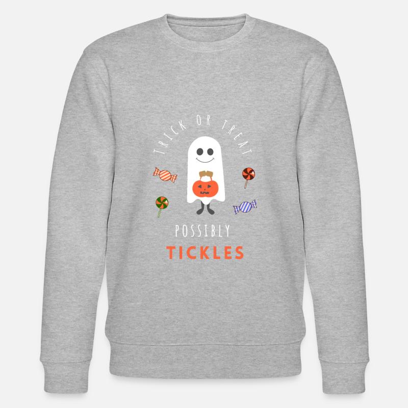 Süßigkeiten oder Streiche, evtl. Kitzeln - Stanley/Stella Unisex Bio-Sweatshirt CHANGER - Grau meliert
