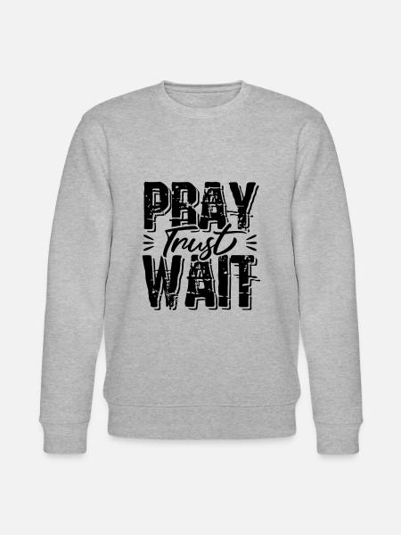 Bible Bible Verse Pray Trust - Stanley/Stella CHANGER Unisex Organic Sweatshirt - heather grey