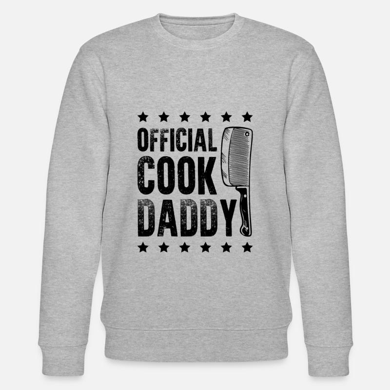 Koch dad Daddy papa spruch - Stanley/Stella Unisex Bio-Sweatshirt CHANGER  - Grau meliert