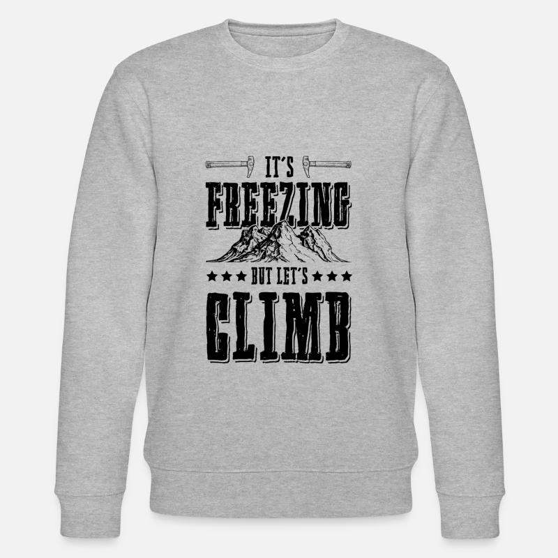 frost berge Eisklettern - Stanley/Stella Unisex Bio-Sweatshirt CHANGER  - Grau meliert