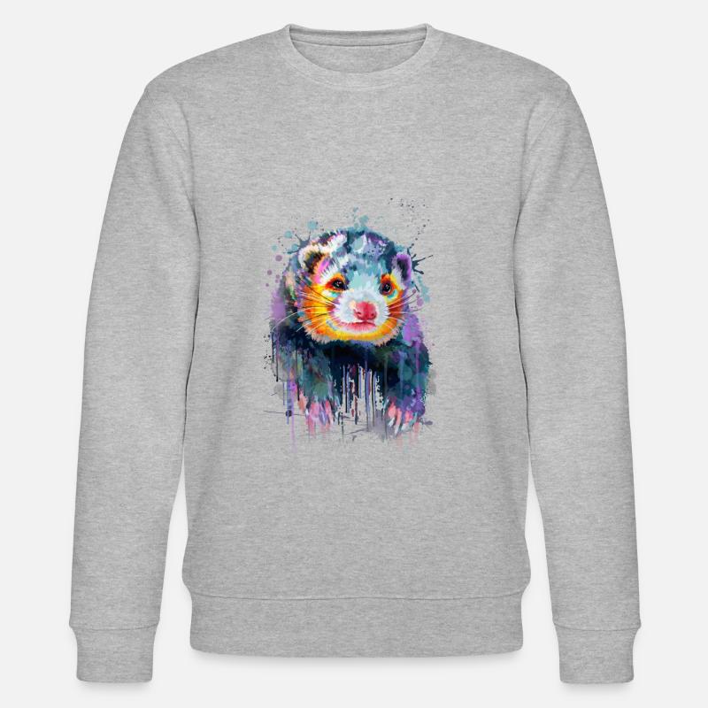 Furets dessinés à la main - Sweat bio CHANGER Stanley/Stella Unisexe - gris chiné