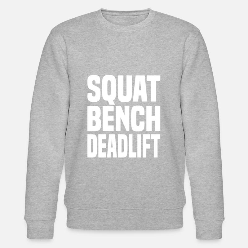 Squat Bench Deadlift - Stanley/Stella Unisex Bio-Sweatshirt CHANGER - Grau meliert