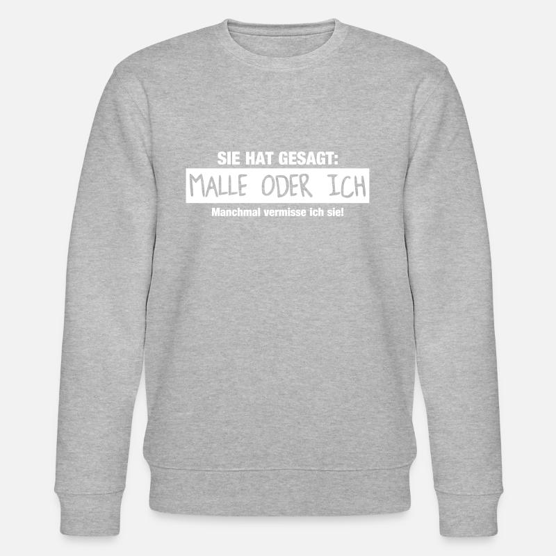 Malle oder ich - Stanley/Stella Unisex Bio-Sweatshirt CHANGER  - Grau meliert
