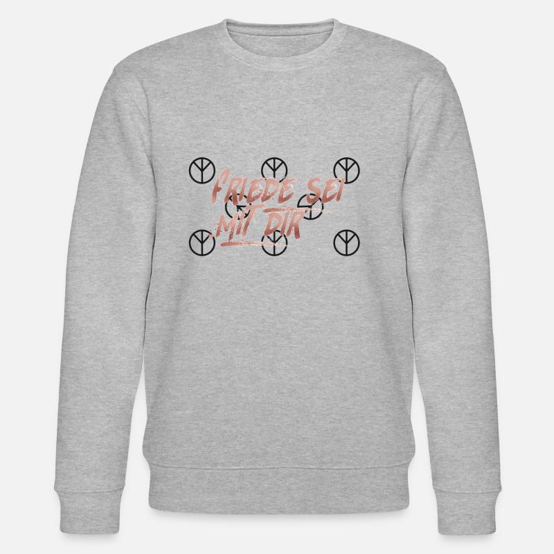 Friede sei mit dir - Stanley/Stella Unisex Bio-Sweatshirt CHANGER  - Grau meliert