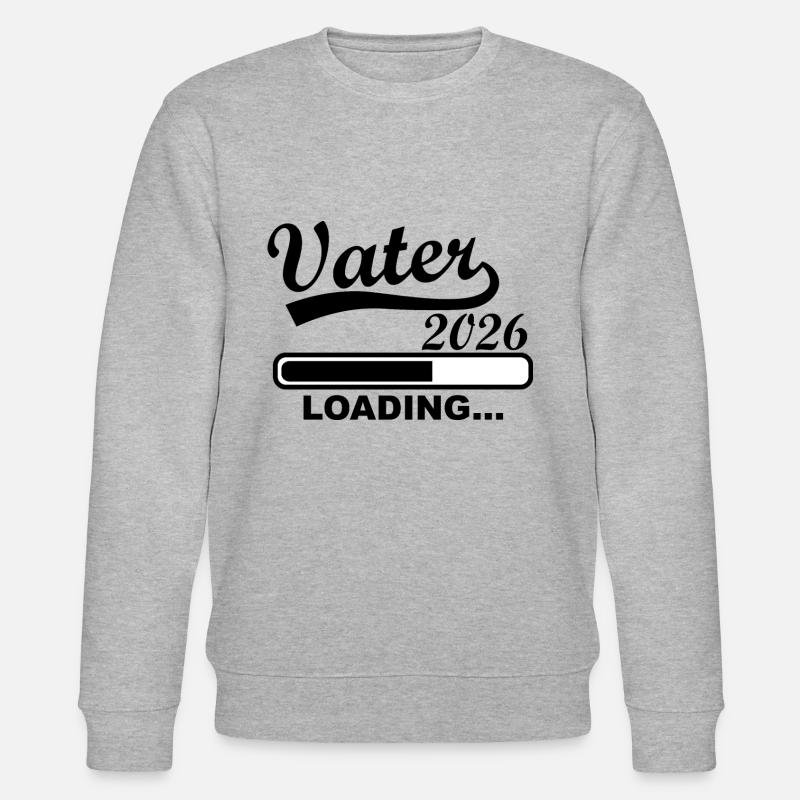 Vater 2026 Loading Vorfreude - Stanley/Stella Unisex Bio-Sweatshirt CHANGER - Grau meliert