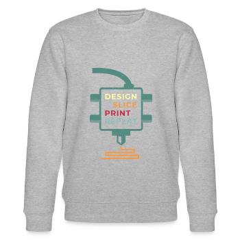 3D Druck Geschenk Lustiger Spruch 3D Print - Stanley/Stella Unisex Bio-Sweatshirt CHANGER  - Grau meliert - Vorne - Nik (191cm) & Marisol (170cm)