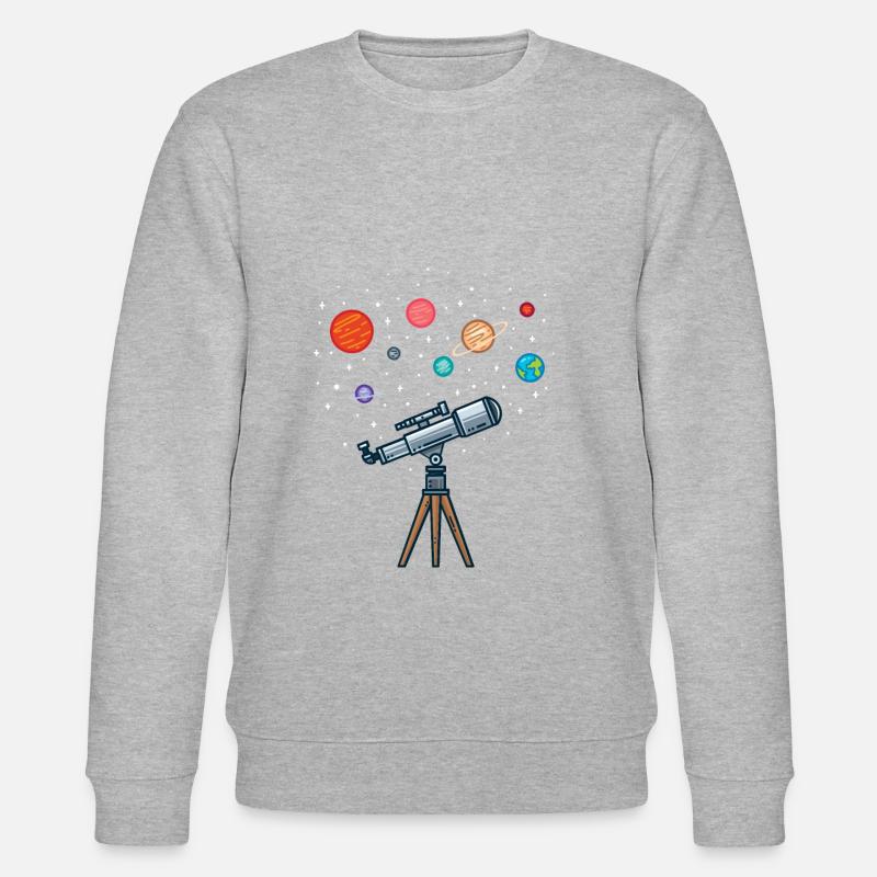 Astronomie - Stanley/Stella Unisex Bio-Sweatshirt CHANGER  - Grau meliert