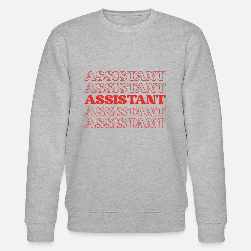 Assistent Assistent Helfer Unterstützer - Stanley/Stella Unisex Bio-Sweatshirt CHANGER  - Grau meliert