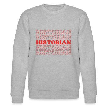 Historien Antiquaire Érudit Historiographe - Sweat bio CHANGER Stanley/Stella Unisexe - gris chiné - Devant - Nik (191cm) & Marisol (170cm)