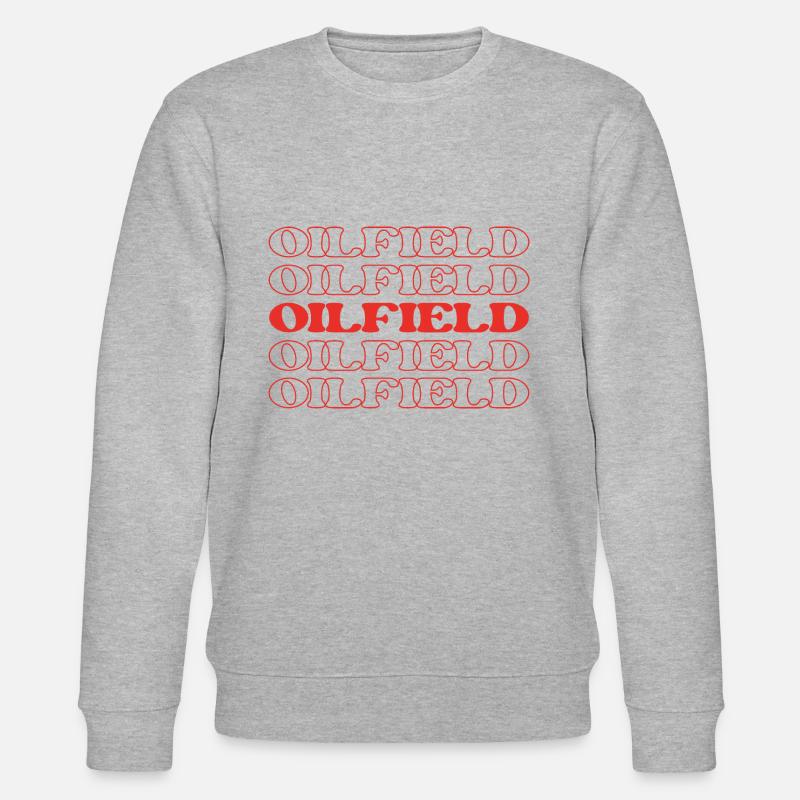 Ölfeldarbeiter Ölinselarbeiter Ölbohrturm - Stanley/Stella Unisex Bio-Sweatshirt CHANGER  - Grau meliert