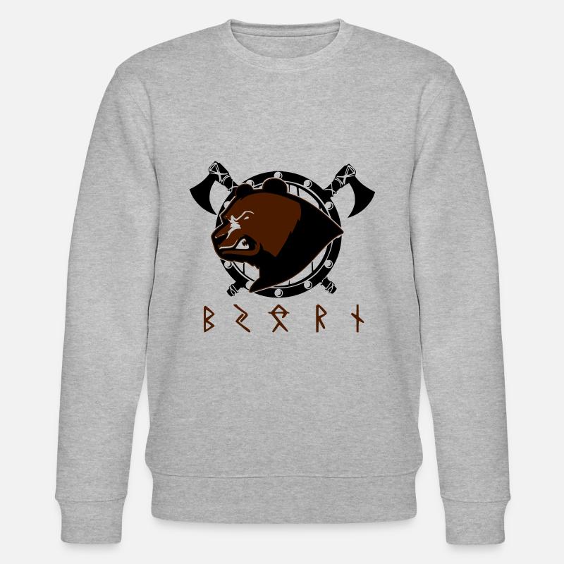 Wikingerbär - Viking Bear - Stanley/Stella Unisex Bio-Sweatshirt CHANGER  - Grau meliert