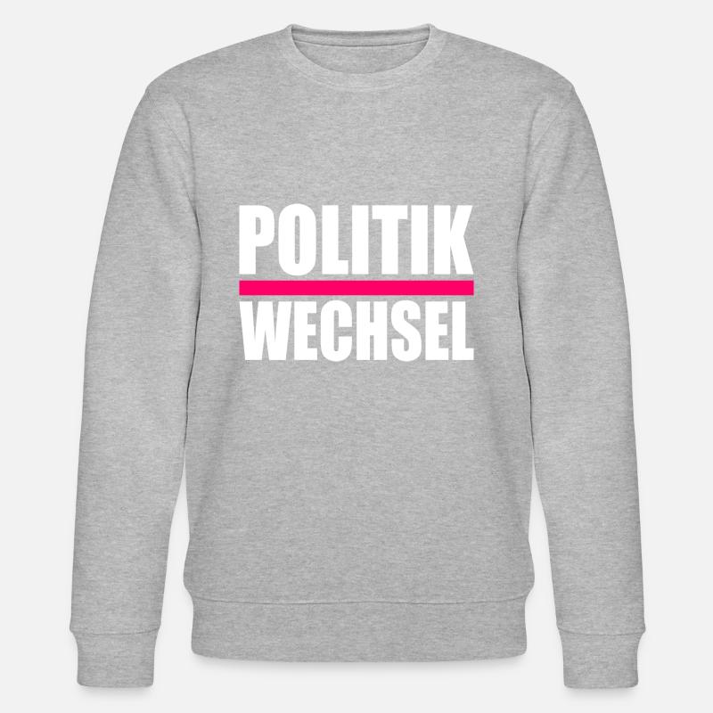 politikwechsel - Stanley/Stella Unisex Bio-Sweatshirt CHANGER  - Grau meliert