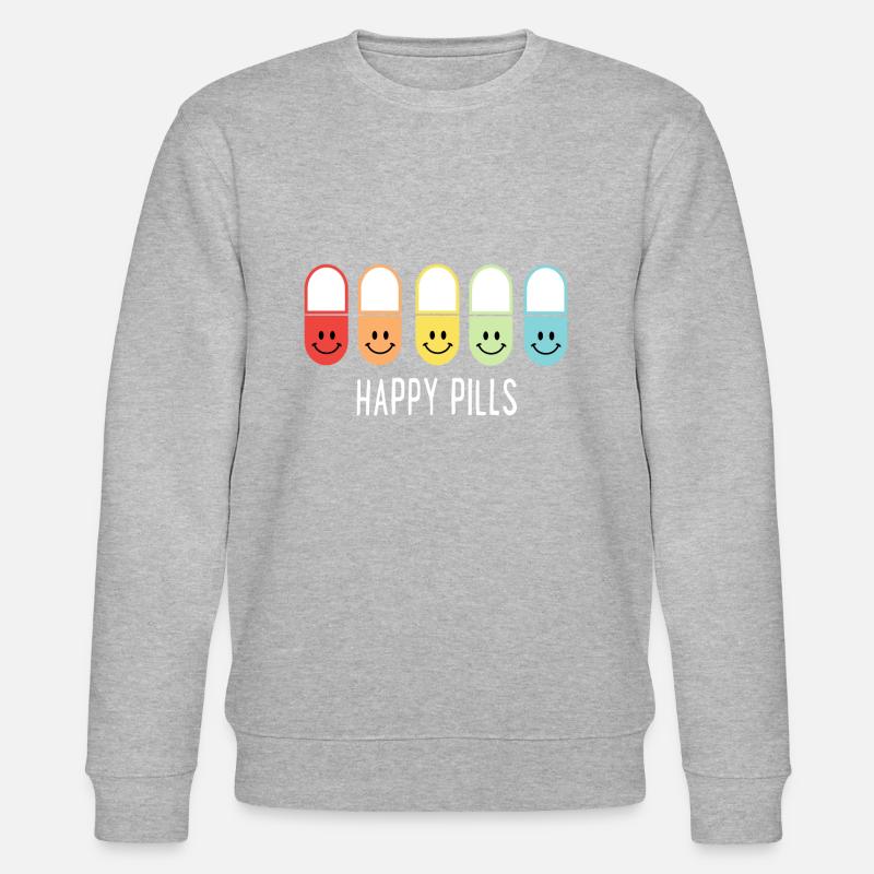 Happy Pills - Stanley/Stella Unisex Bio-Sweatshirt CHANGER  - Grau meliert