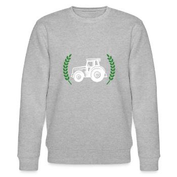 Peasant Coat of Arms - Stanley/Stella CHANGER Unisex Organic Sweatshirt - heather grey - Front - Nik (191cm) & Marisol (170cm)