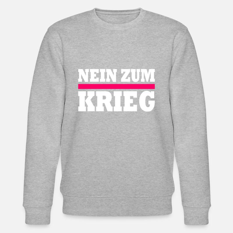 Nein zum krieg - Stanley/Stella Unisex Bio-Sweatshirt CHANGER  - Grau meliert