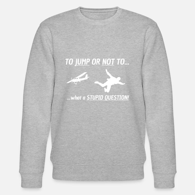 Tandem gift tshirt parachutist - Stanley/Stella CHANGER Unisex Organic Sweatshirt - heather grey