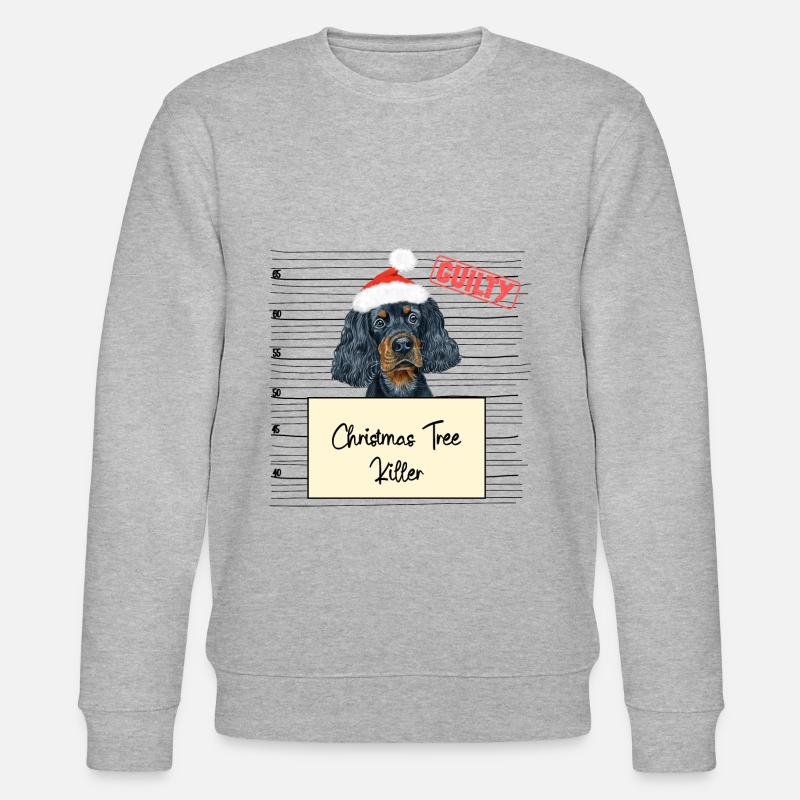 Weihnachtsbaum Umschubser Gordon Setter - Stanley/Stella Unisex Bio-Sweatshirt CHANGER  - Grau meliert