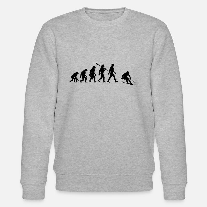 Evolution Ski Skifahrer - Stanley/Stella Unisex Bio-Sweatshirt CHANGER  - Grau meliert