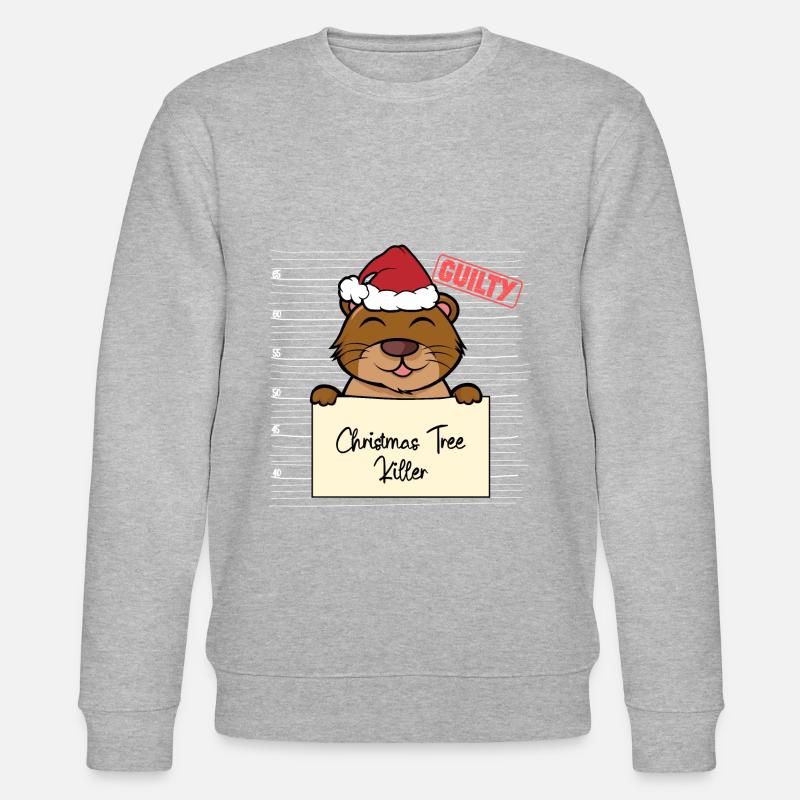 Weihnachtsbaum Umschubser Seeotter - Stanley/Stella Unisex Bio-Sweatshirt CHANGER  - Grau meliert