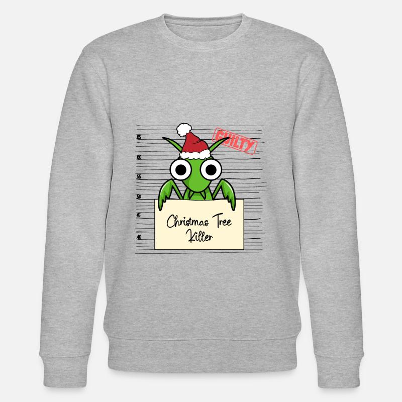 Weihnachtsbaum Umschubser Gottesanbeterin - Stanley/Stella Unisex Bio-Sweatshirt CHANGER  - Grau meliert