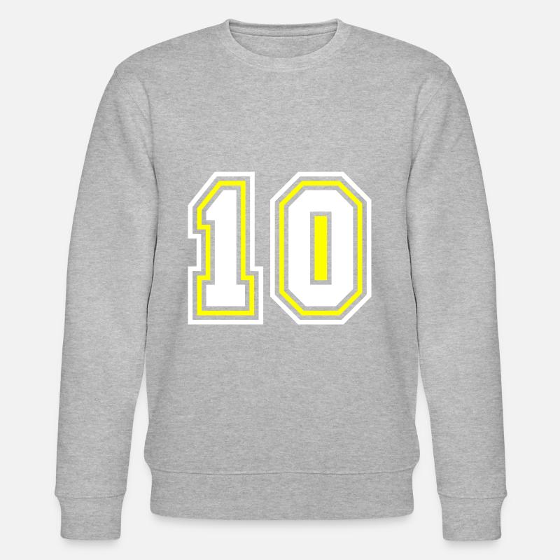 10 Zahl symbol - Stanley/Stella Unisex Bio-Sweatshirt CHANGER  - Grau meliert