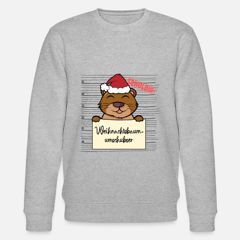 Weihnachtsbaum Umschubser Seeotter - Stanley/Stella Unisex Bio-Sweatshirt CHANGER  - Grau meliert