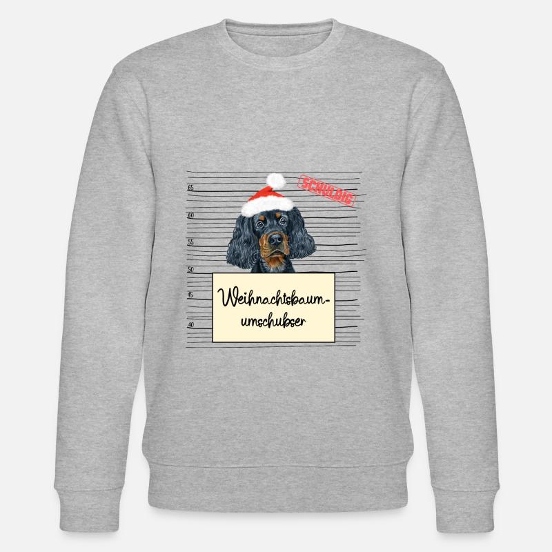 Weihnachtsbaum Umschubser Gordon Setter - Stanley/Stella Unisex Bio-Sweatshirt CHANGER  - Grau meliert