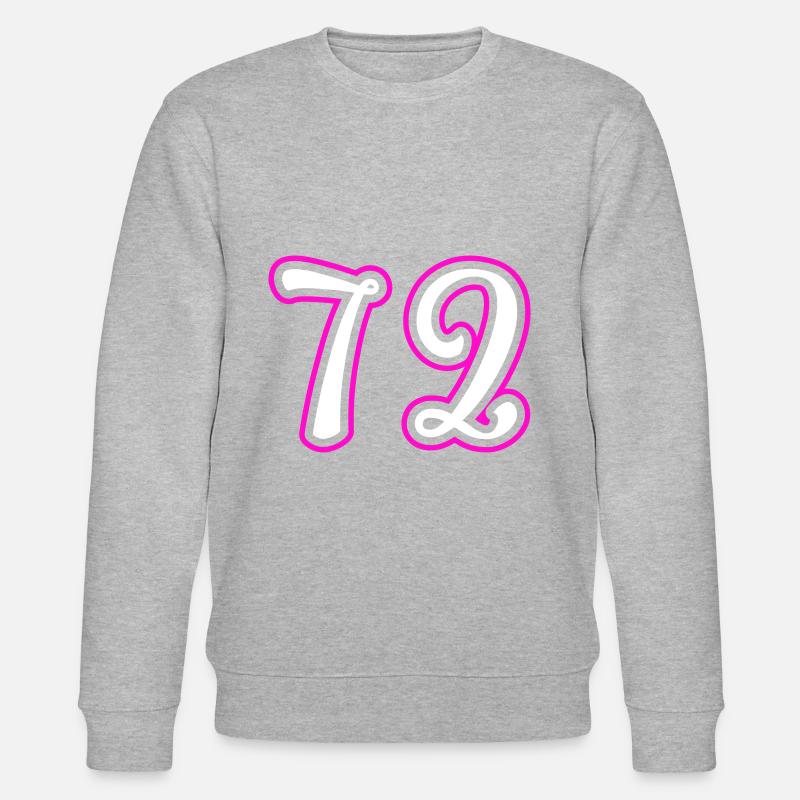 72 Zahl nummer - Stanley/Stella Unisex Bio-Sweatshirt CHANGER  - Grau meliert