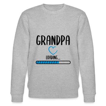 Grandpa surprise - Stanley/Stella CHANGER Unisex Organic Sweatshirt - heather grey - Front - Nik (191cm) & Marisol (170cm)