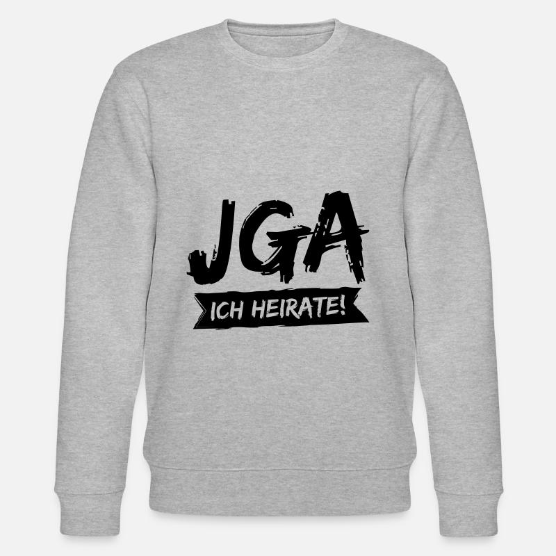 JGA - Ich heirate! - Stanley/Stella Unisex Bio-Sweatshirt CHANGER  - Grau meliert
