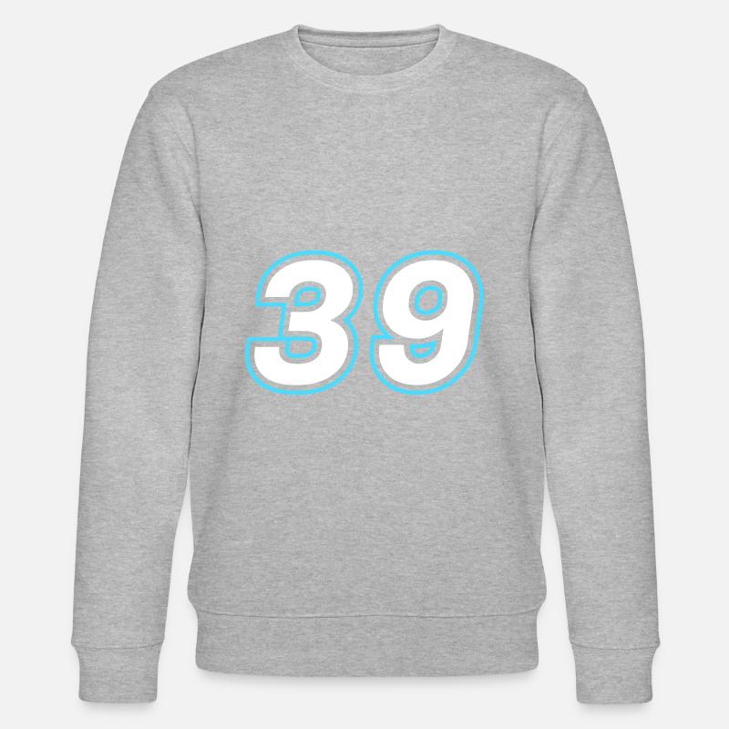 39 symbole de nombre - Sweat bio CHANGER Stanley/Stella Unisexe - gris chiné