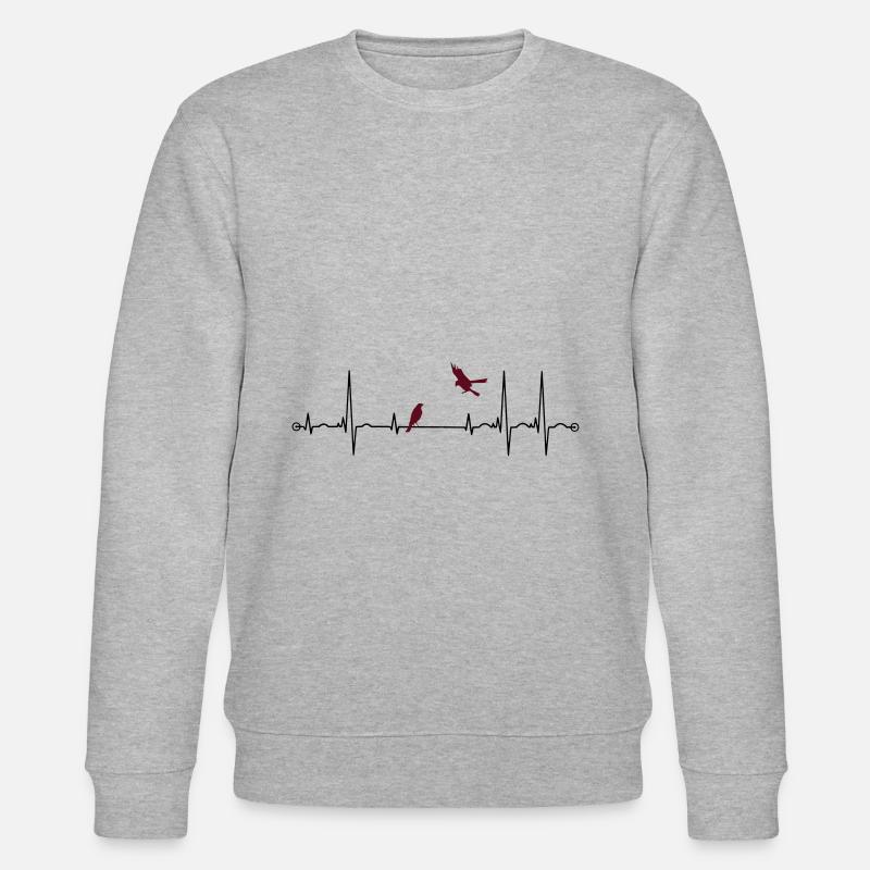 Puls mit Raben - Stanley/Stella Unisex Bio-Sweatshirt CHANGER  - Grau meliert