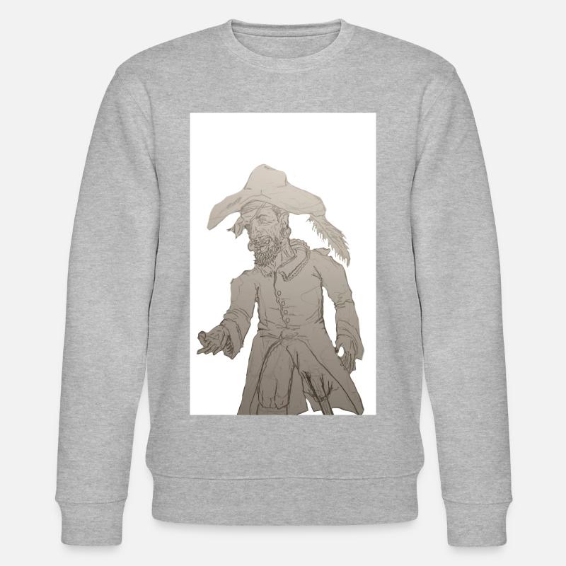 Gieriger Pirat (Graphit) - Stanley/Stella Unisex Bio-Sweatshirt CHANGER  - Grau meliert