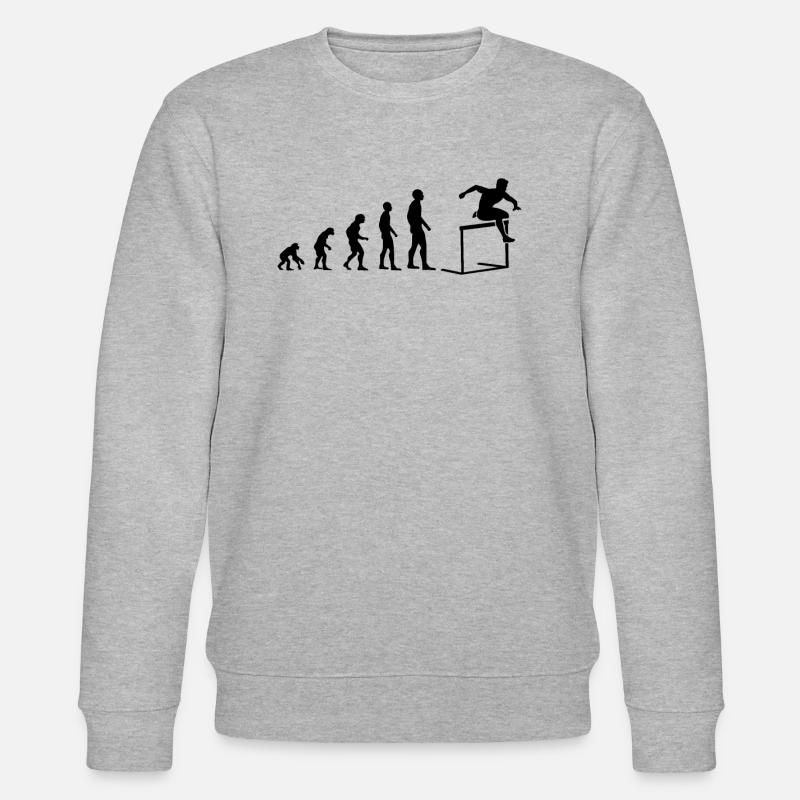 Evolution Hindernislauf Sport Evolutionär - Stanley/Stella Unisex Bio-Sweatshirt CHANGER  - Grau meliert