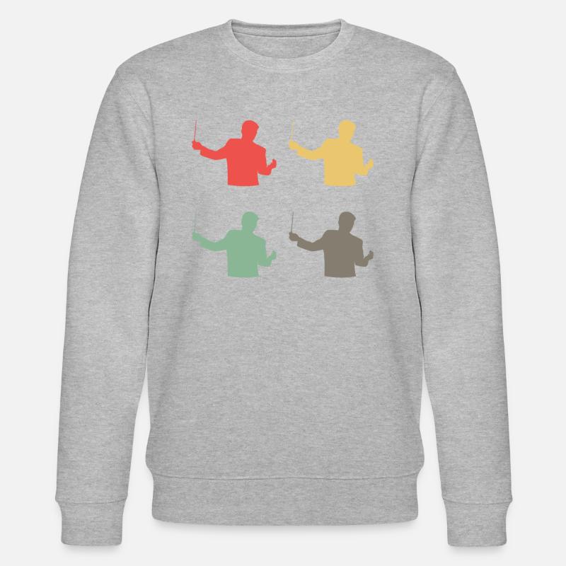 Farbige Dirigenten - Musikalisches Geschenk - Stanley/Stella Unisex Bio-Sweatshirt CHANGER  - Grau meliert
