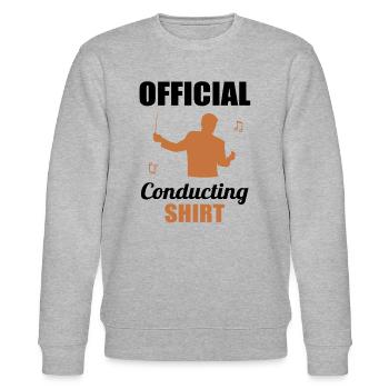 Offizielles Dirigat Shirt - Geschenk für Maestros - Stanley/Stella Unisex Bio-Sweatshirt CHANGER  - Grau meliert - Vorne - Nik (191cm) & Marisol (170cm)