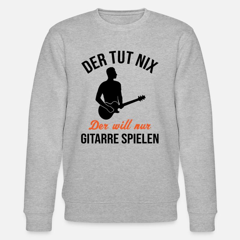 Chemise cadeau de guitariste silencieux - Sweat bio CHANGER Stanley/Stella Unisexe - gris chiné