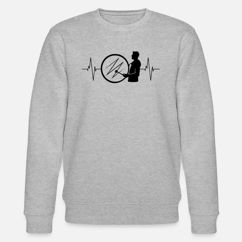 Batteur Heartbeat – Passion & Beat - Sweat bio CHANGER Stanley/Stella Unisexe - gris chiné