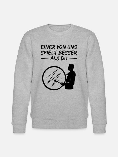 Drum Master Supremacy Gift - Stanley/Stella CHANGER Unisex Organic Sweatshirt - heather grey