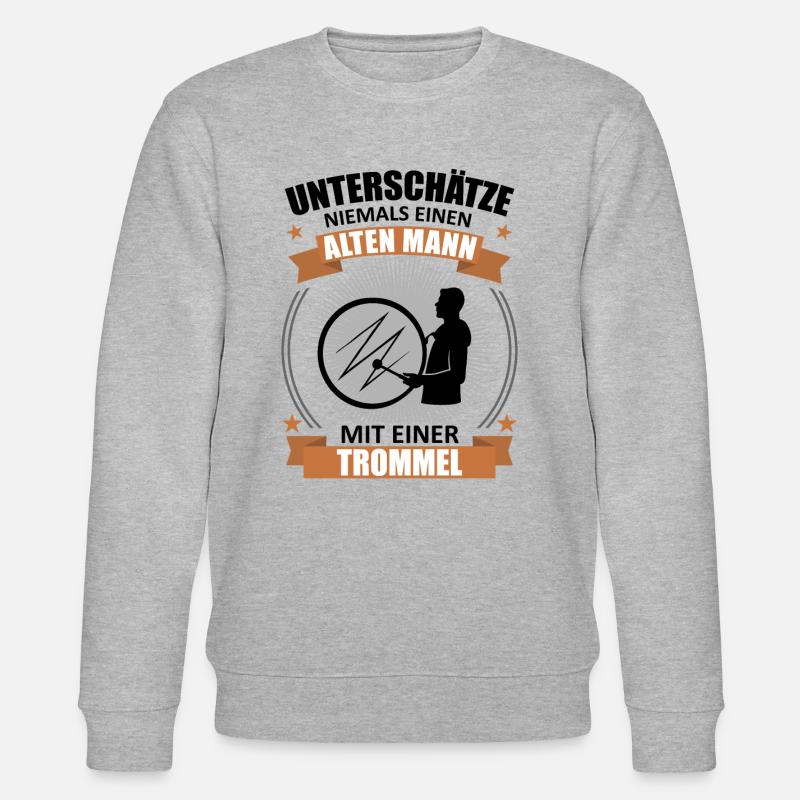 Alto Drummer Experience Wisdom Gift - Stanley/Stella CHANGER Unisex Organic Sweatshirt - heather grey