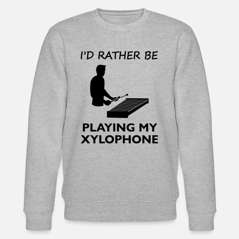 Xylophon Leidenschaft Musiker Statement - Stanley/Stella Unisex Bio-Sweatshirt CHANGER - Grau meliert